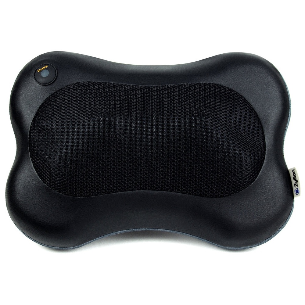 Zyllion Shiatsu Back and Neck Massager Pillow with Heat Wired Connection ZMA-13